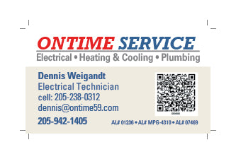 Ontime Services Business Cards