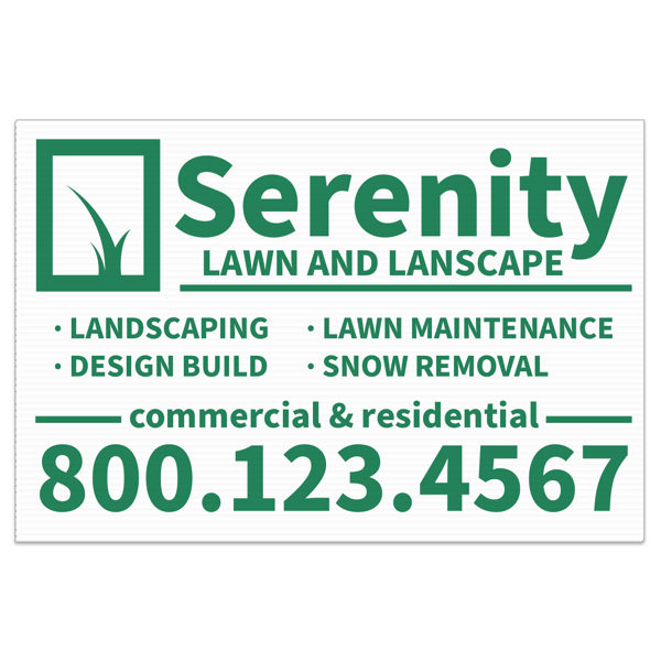 Corrugated Plastic Sign | 24" x 36" | Screen Printed