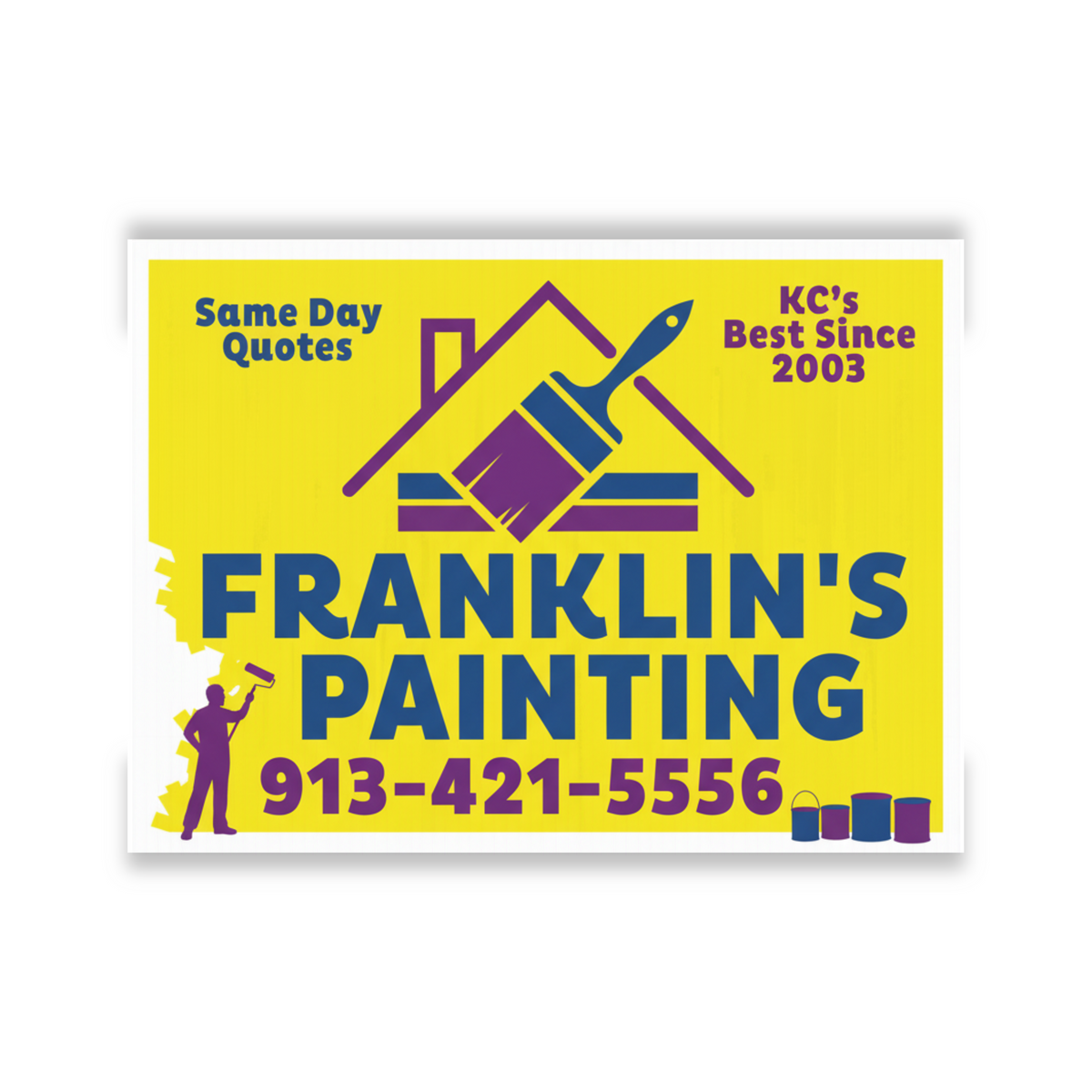Corrugated Plastic Sign | 18" x 24" | Screen Printed | 2-sided