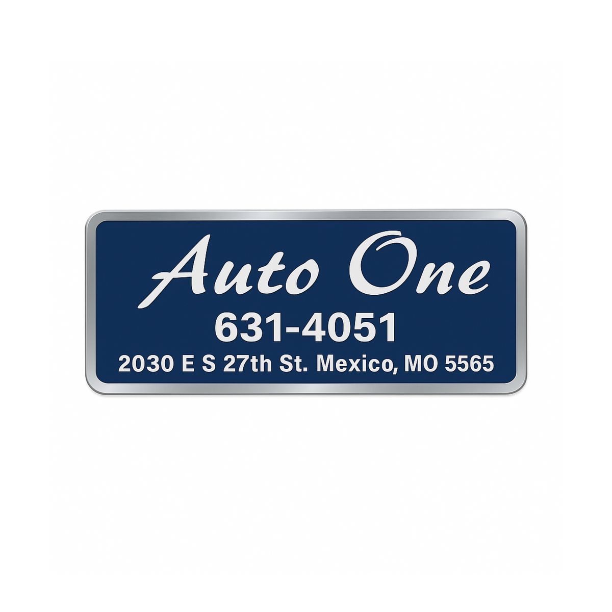 Chrome Stock Shape Auto Decal #201