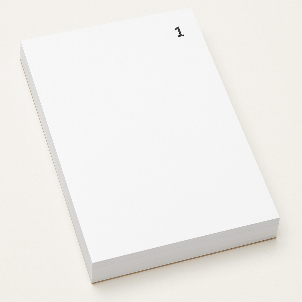 Custom 4x6 Consecutively Numbered Notepad (100 Sheets)