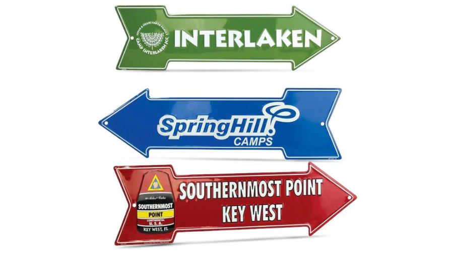 Aluminum Embossed Directional Arrow Signs No. 5012-JAS 11.30” x 17.80”