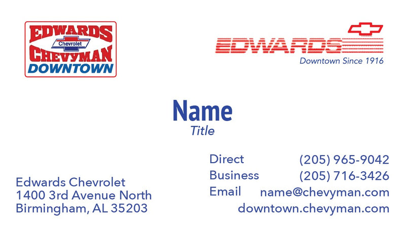 Edwards Chevrolet Business Card