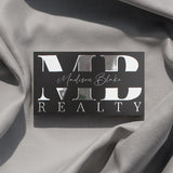 Raised silver foil business cards