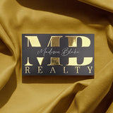 Raised gold foil business cards