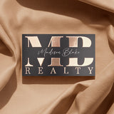 Raised rose gold foil business cards