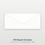 Blank #10 Envelopes, 24 lb White Wove, 4-1/8" x 9-1/2"