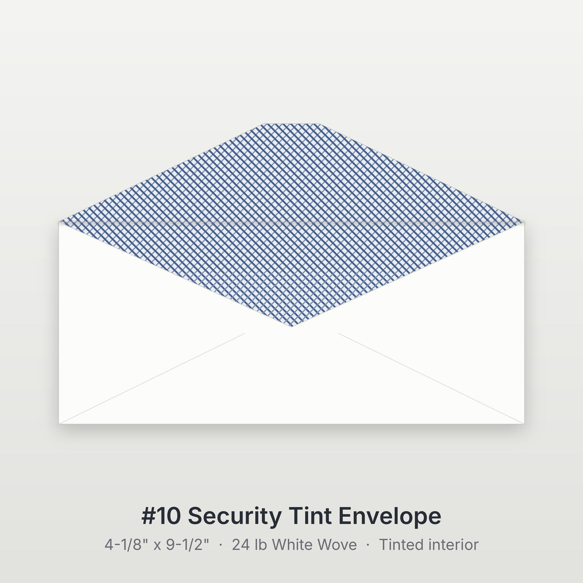 Blank #10 Security Tint Envelopes, 24 lb White Wove, 4-1/8" x 9-1/2"