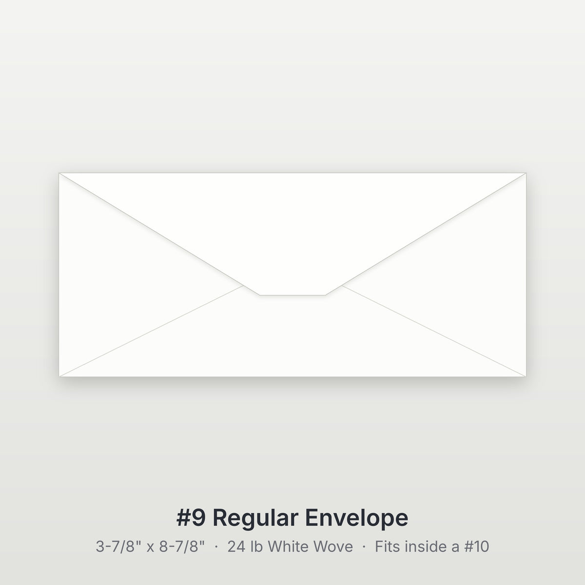 Blank #9 Envelopes, 24 lb White Wove, 3-7/8" x 8-7/8"