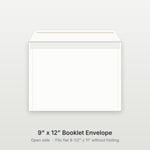 Blank 9" x 12" Booklet Envelopes, 9" x 12"