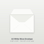 Blank A2 White Wove Envelopes, 4-3/8" x 5-3/4"