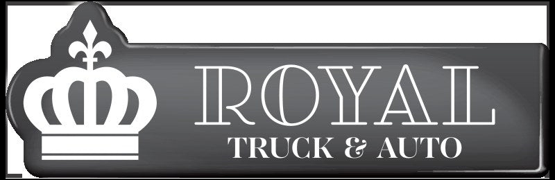 Chrome auto ad nameplate for truck dealership