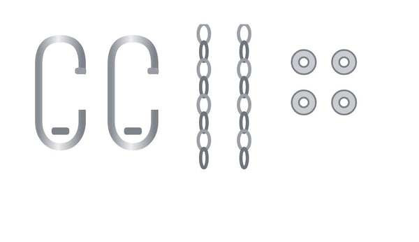 Sign Panel Hanging Kit (Snap Hooks + Chain)