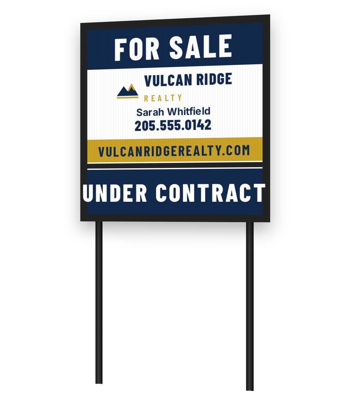 Real Estate Sign Frame, Black Angle Iron 24" x 18"