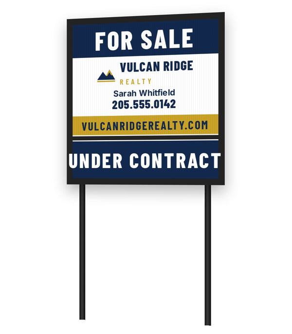 Real Estate Sign Frame, Black Angle Iron 24" x 18"