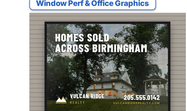 Printed Perforated Window Film (per sq ft)