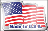 Domed decal with American flag design