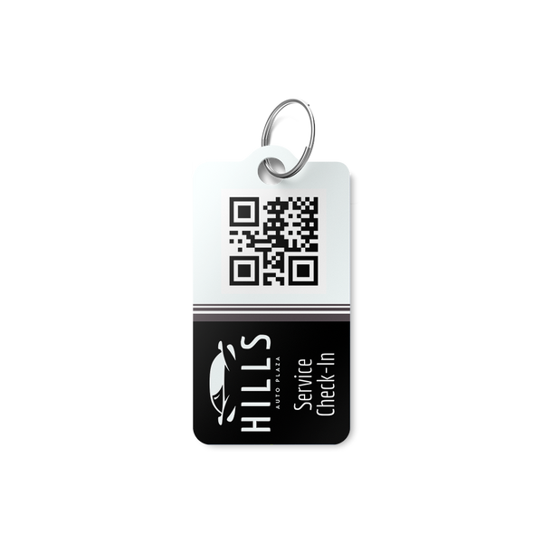 Custom printed plastic key tags with key rings for dealerships