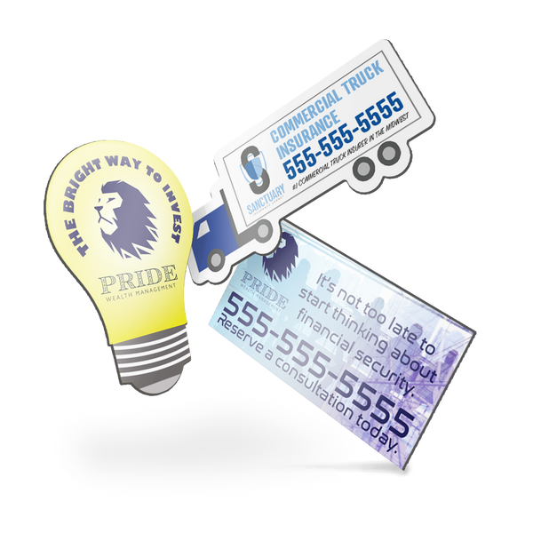 Full color custom mini magnets for dealership promotional giveaways