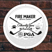 Tin Tackers - 13.5" Circle Signs - Embossed Aluminum (Four-Color Process)
